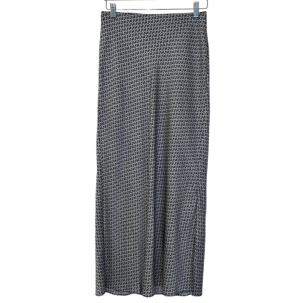 Vineyard Vines Heritage V Silky Slip Skirt Navy Marshmallow Small Cocktail Chic